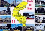 Le département des Hauts-de-Seine en carte postale, vers 1970 en grand format (nouvelle fenêtre)