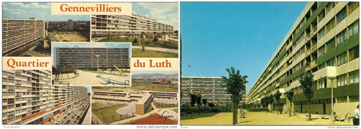 Gennevilliers, cartes postales du quartier du Luth éditées à la création du quartier  en grand format (nouvelle fenêtre)