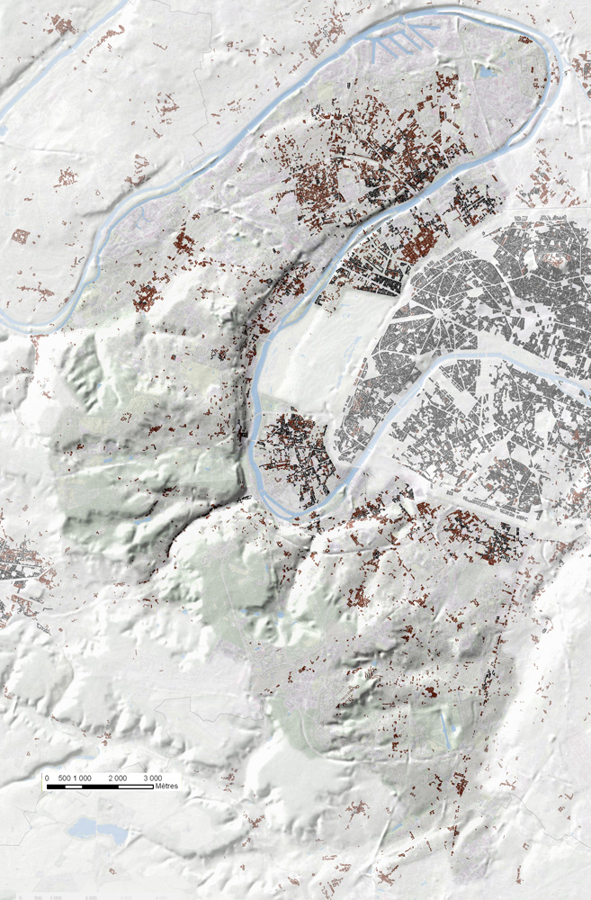 Carte de répartition de l’habitat continu