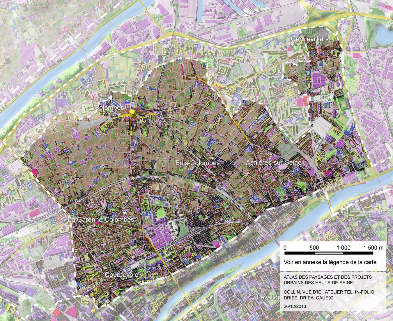 Carte de la sous-unité de la Plaine d'Asnières-Colombes