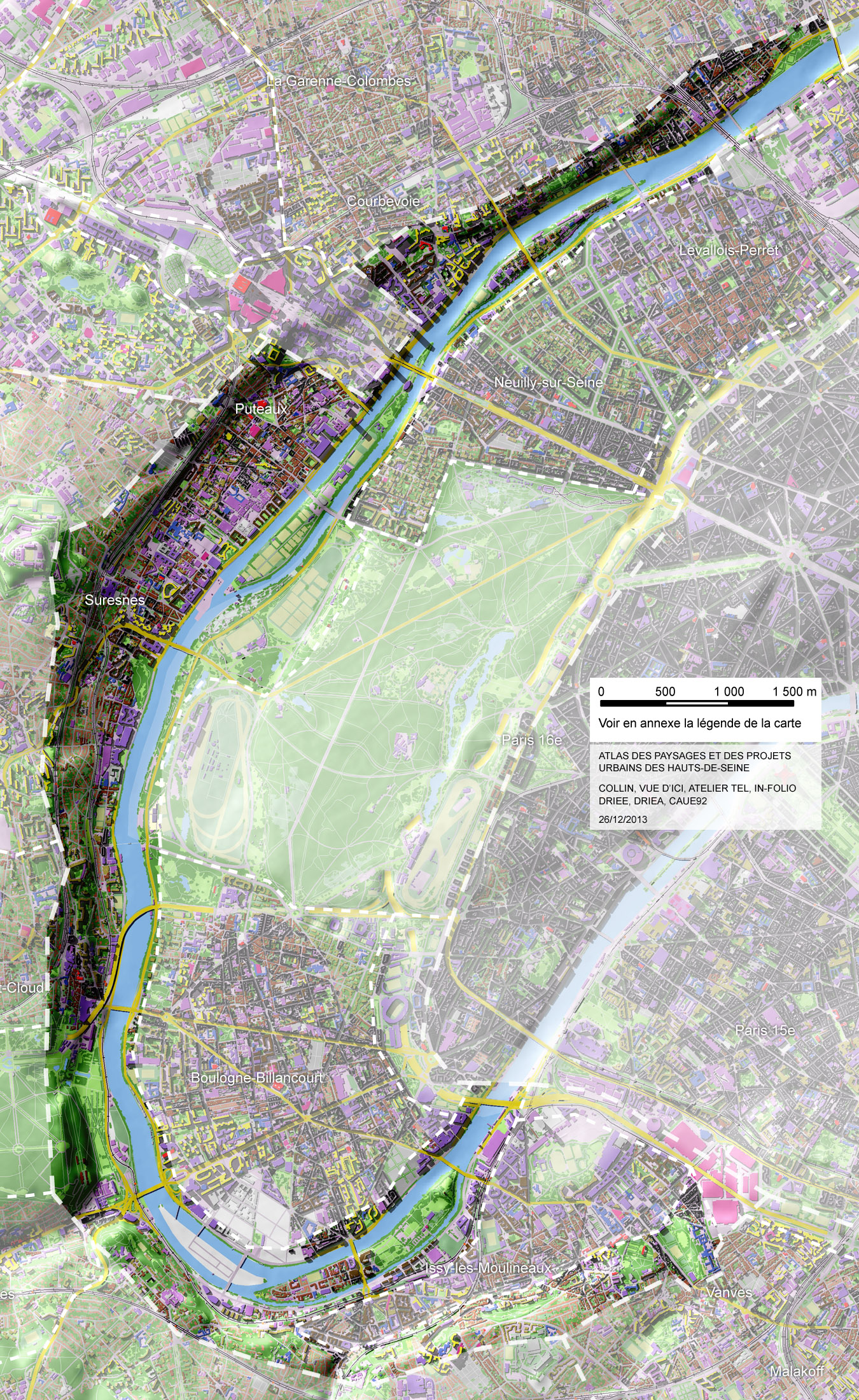 Carte de la sous-unité de la Seine des Belvédères