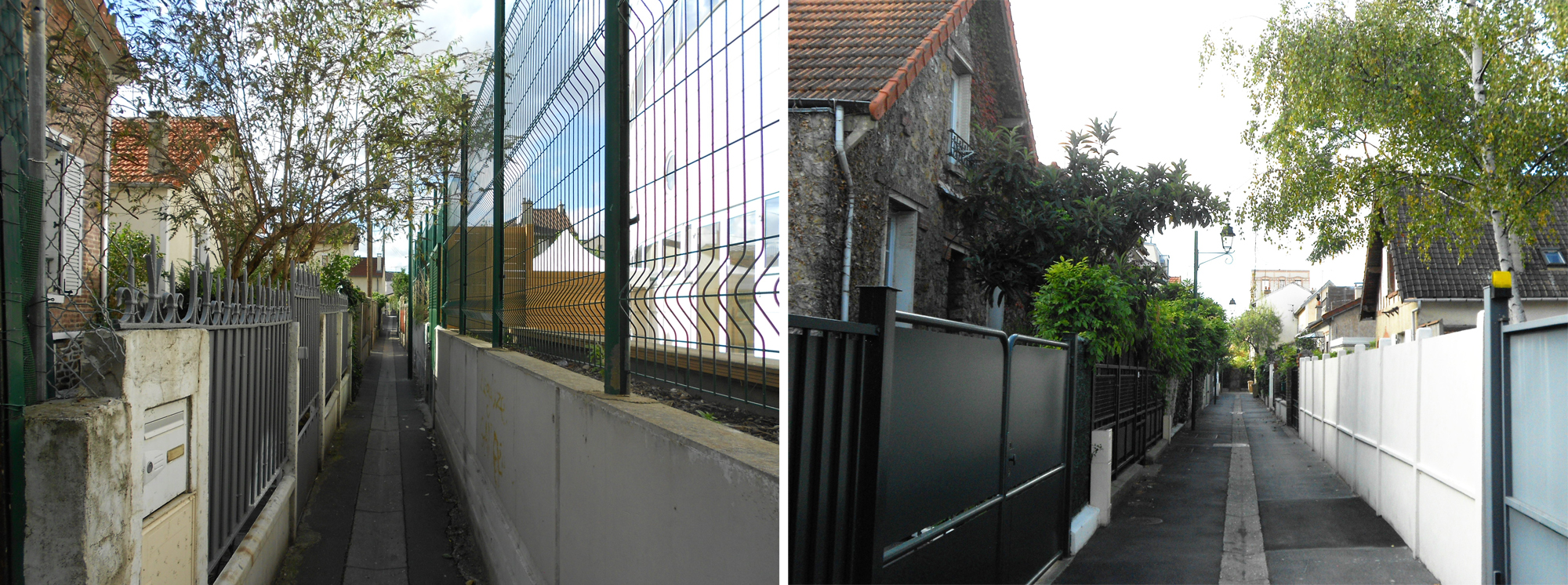 Colombes, clôtures le long des avenues