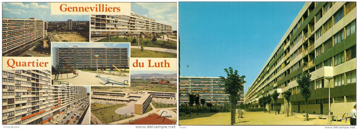 Gennevilliers, cartes postales du quartier du Luth éditées à la création du quartier
