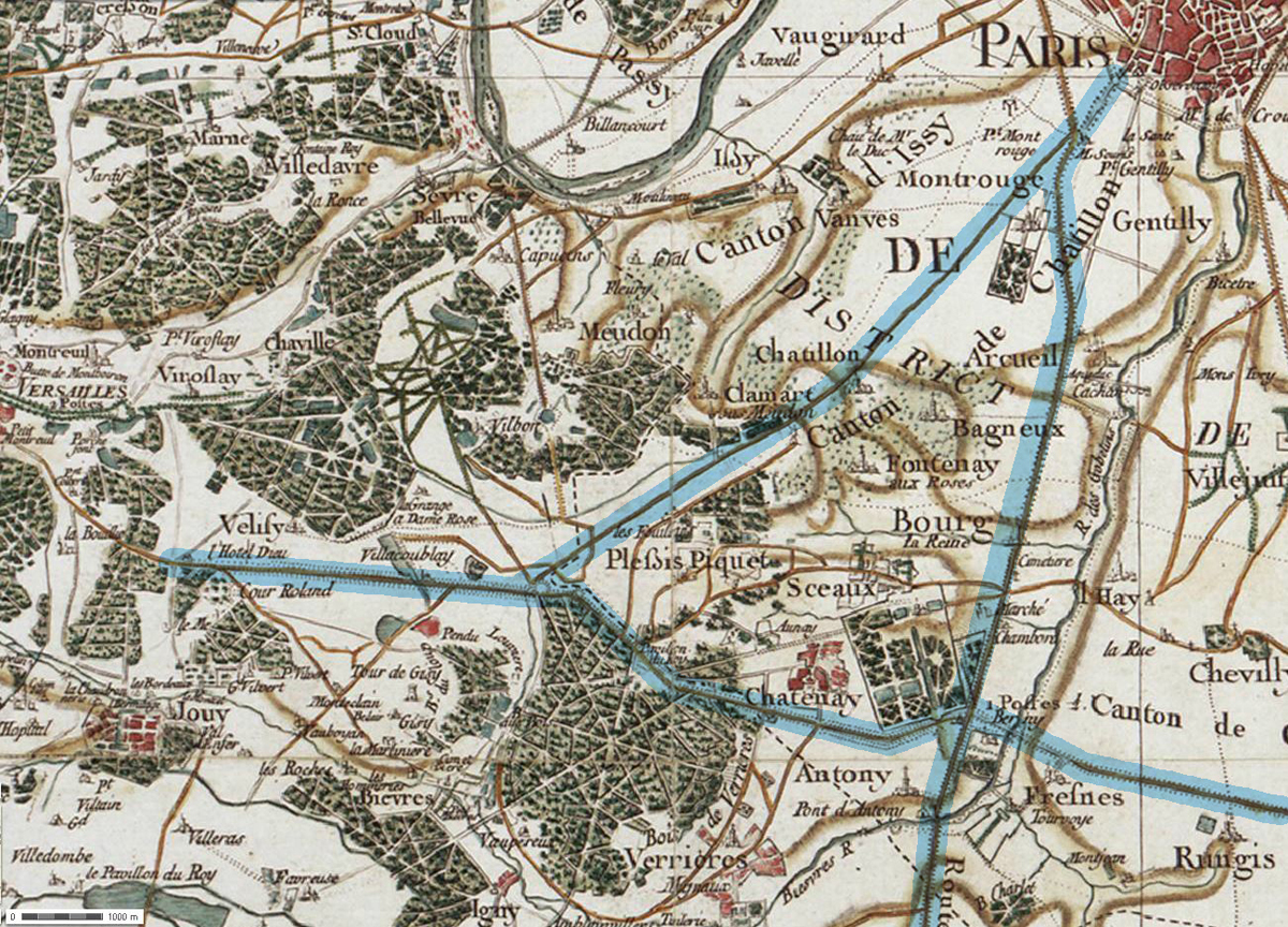 Carte de Cassini, deuxième partie du XVIIIème siècle