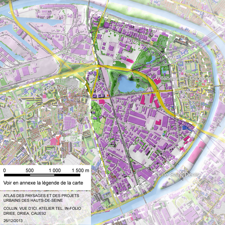 Carte de la sous-unité de la Plaine industrielle des Chanteraines