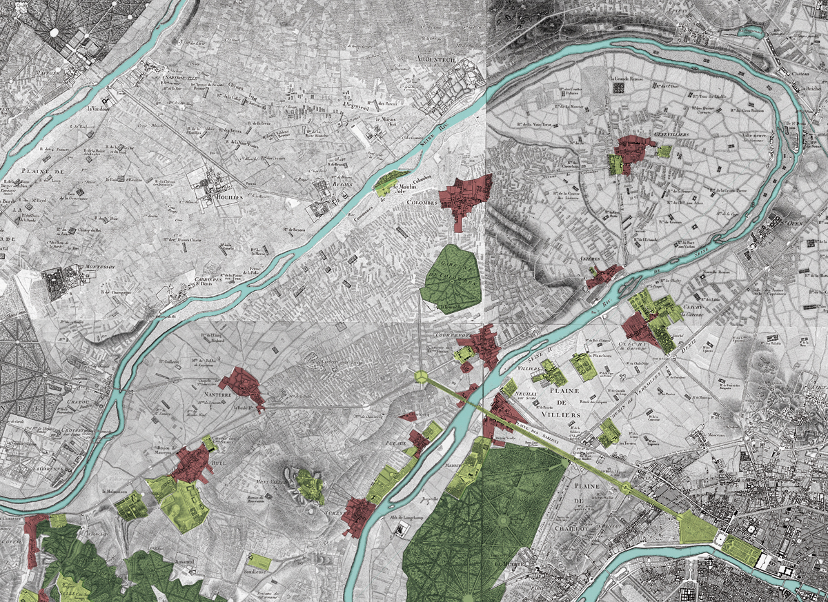 Carte des Chasses du Roi, fin du XVIIIe siècle