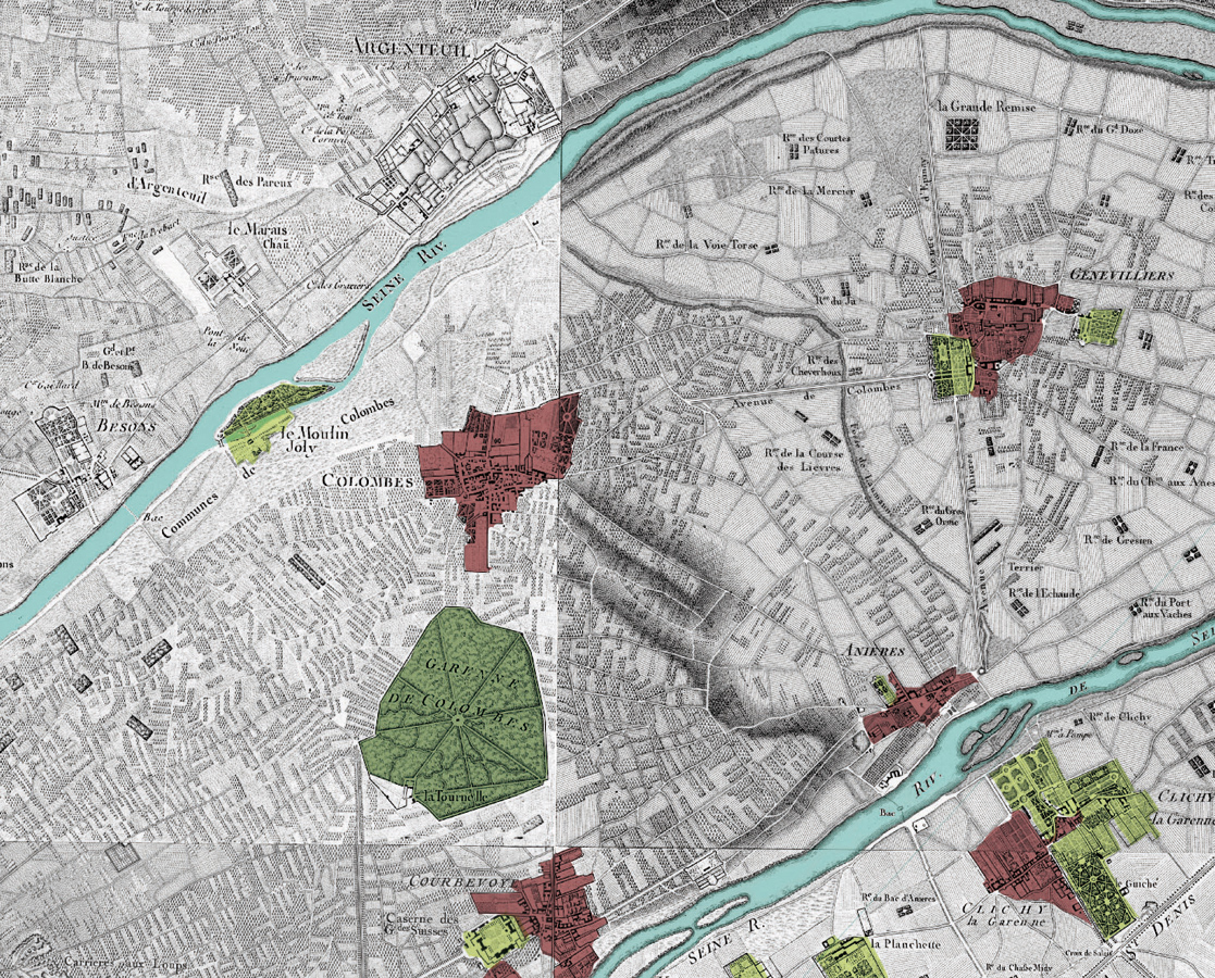 Carte des Chasses du Roi, fin du XVIIIe siècle