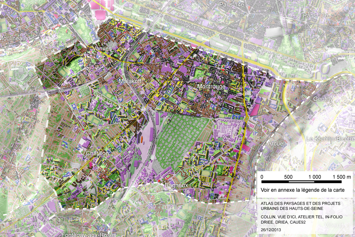 Carte de la sous-unité du Glacis de Châtillon-Montrouge