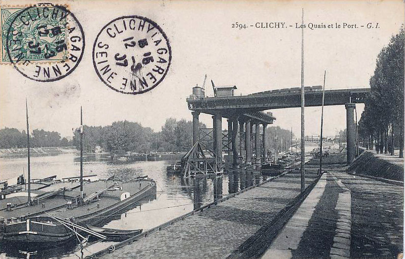 Clichy, carte postale, 1907, collection privée