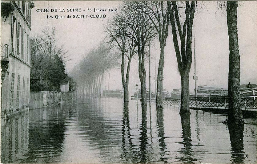 Crue de la Seine, 1910, Carte postale, collection privée