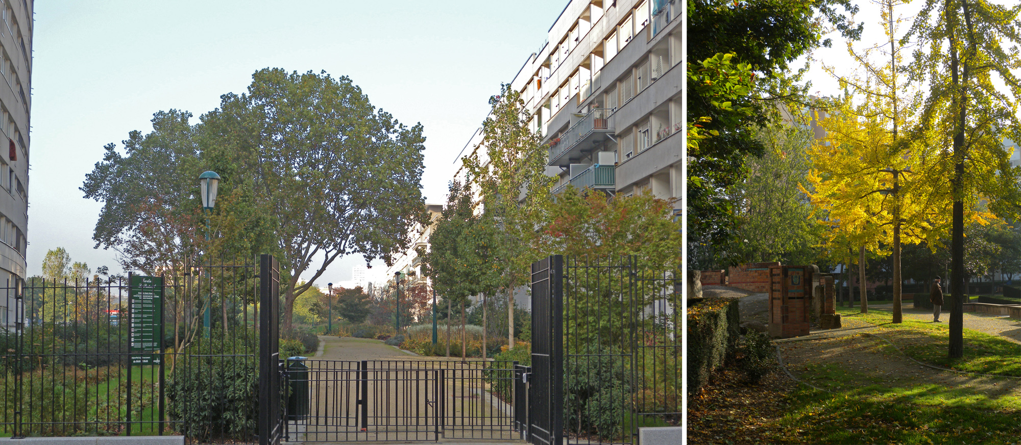 Gennevilliers, squares du quartier du Luth