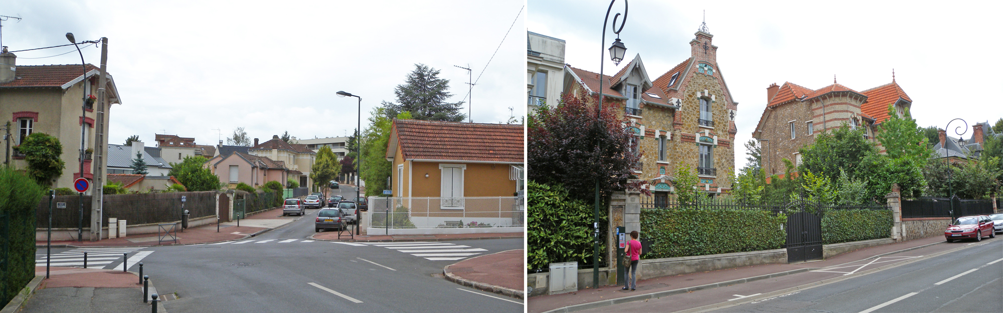 Rues pavillonnaires à Garches 
