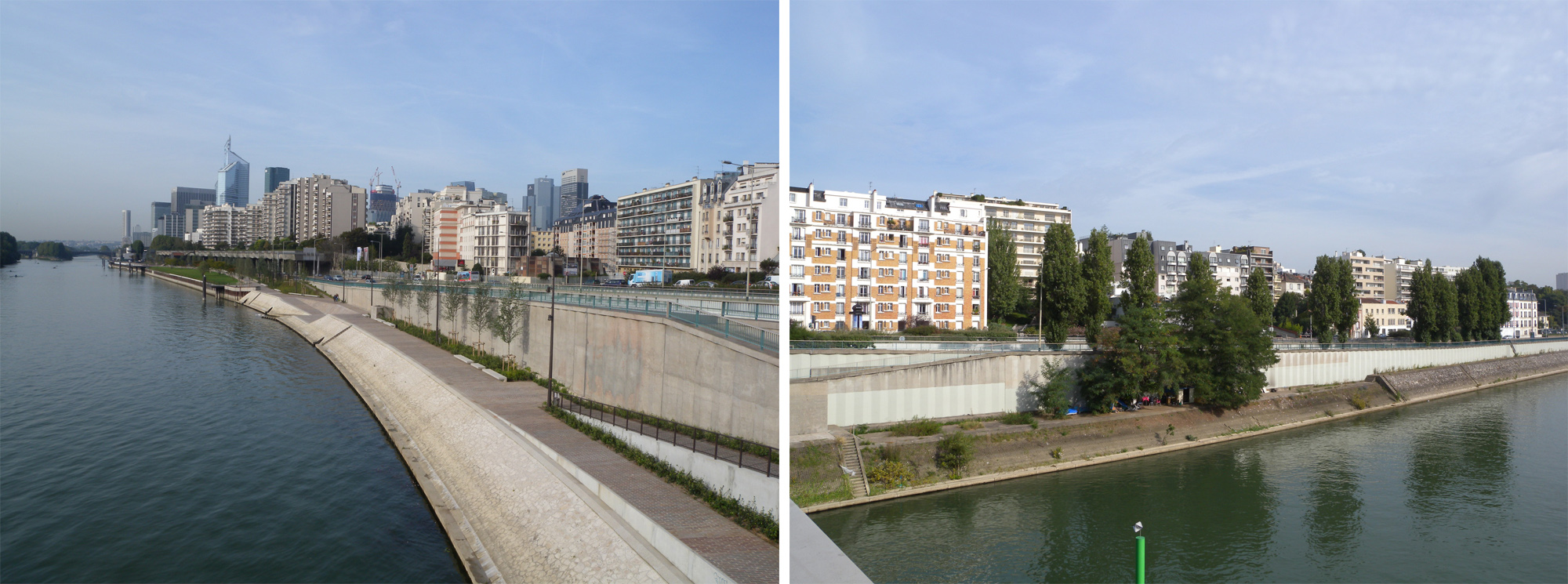 Courbevoie, depuis le pont de l’île de la Jatte