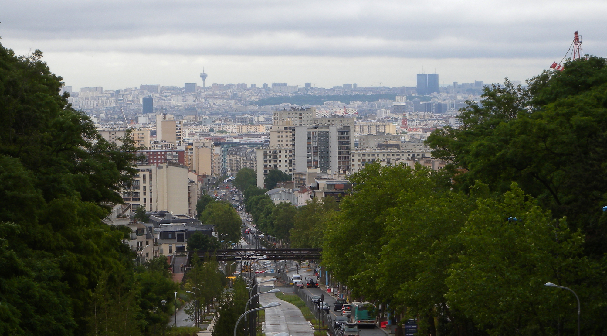 Depuis le pont de la rue Marceau à Châtillon