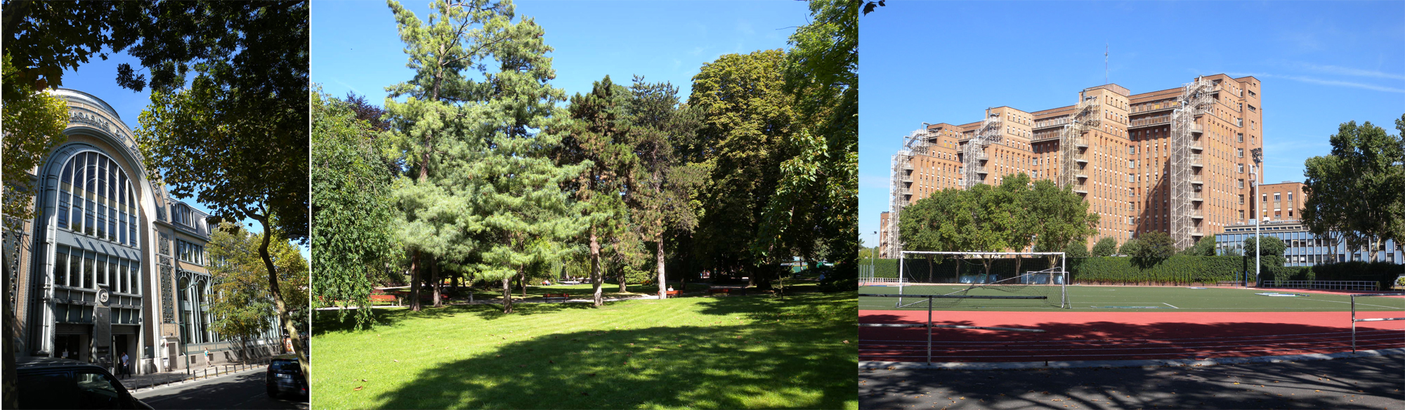 Les anciens entrepôts du Printemps, le parc Salengro, l’hôpital Beaujon