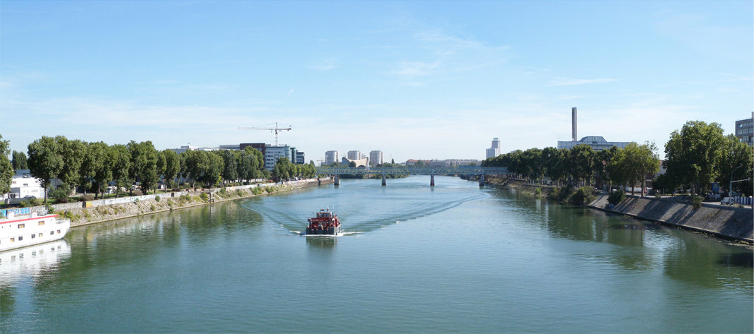 Clichy, pont de Gennevilliers, vue vers le nord-est