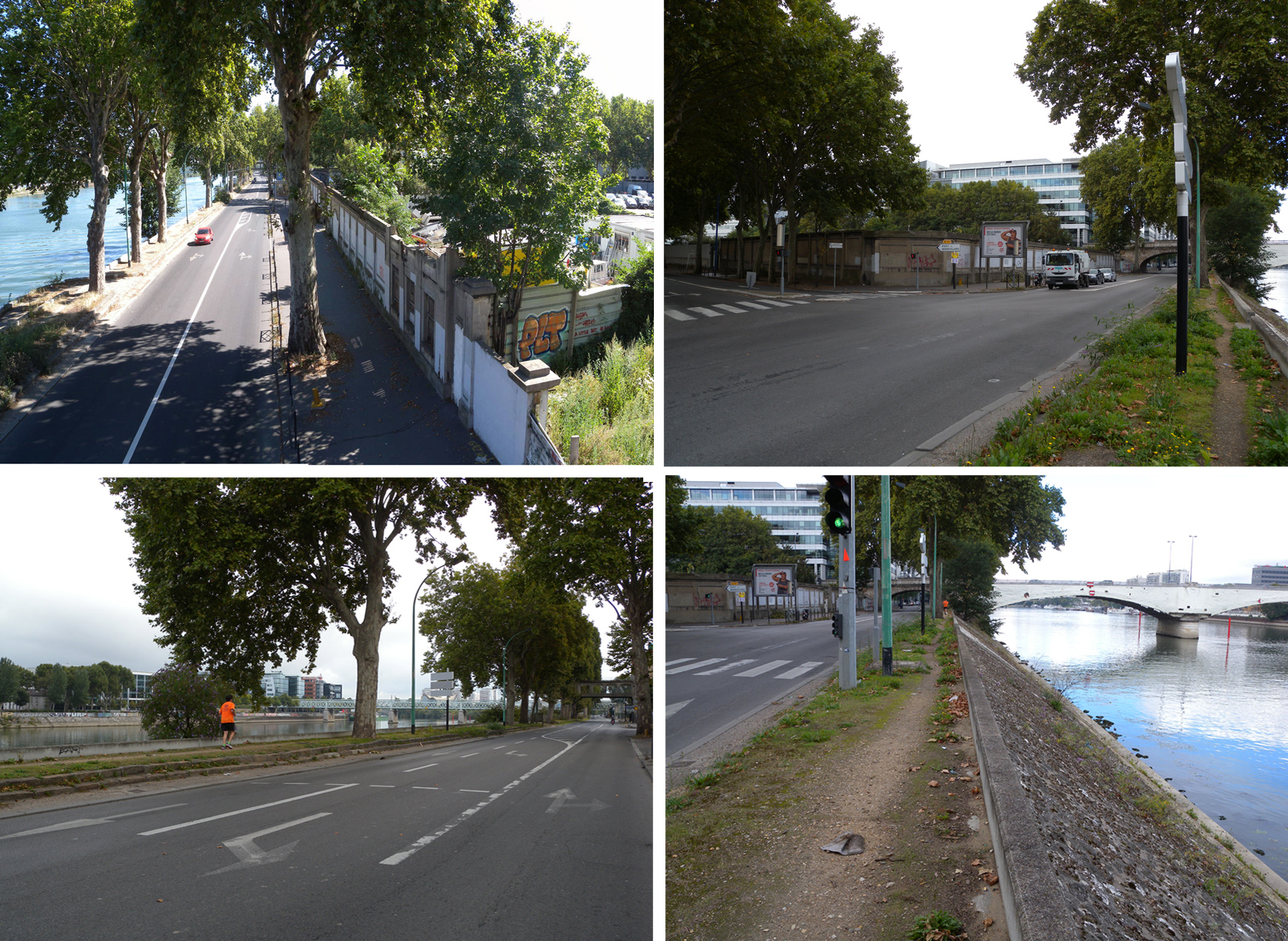 Clichy, les berges de Seine, vers le pont de Gennevilliers