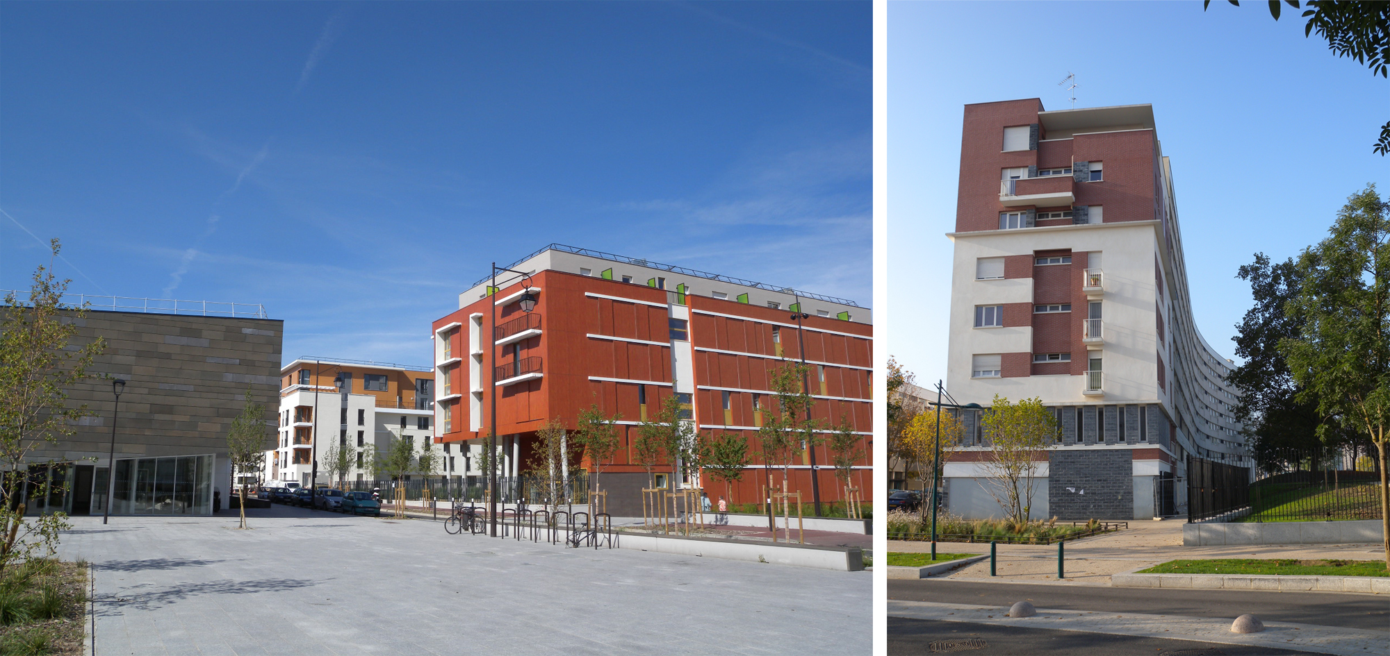 Paysage de la rénovation urbaine à Antony et à Gennevilliers (quartier du Luth)