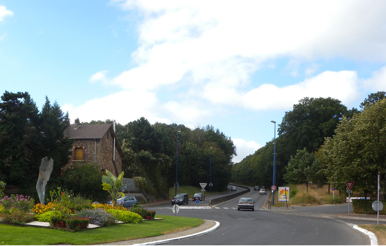 L’entrée de la RD2 dans le bois de Clamart