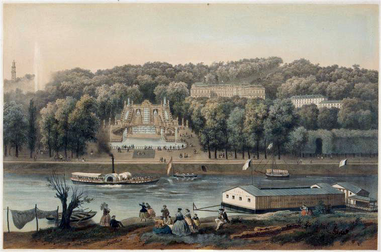 Isidore-Laurent Deroy (1797-1886), Palais de Saint-Cloud et son parc, 1866