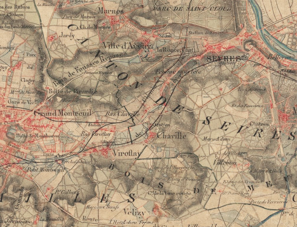 Carte d’état-major, début XIXe siècle