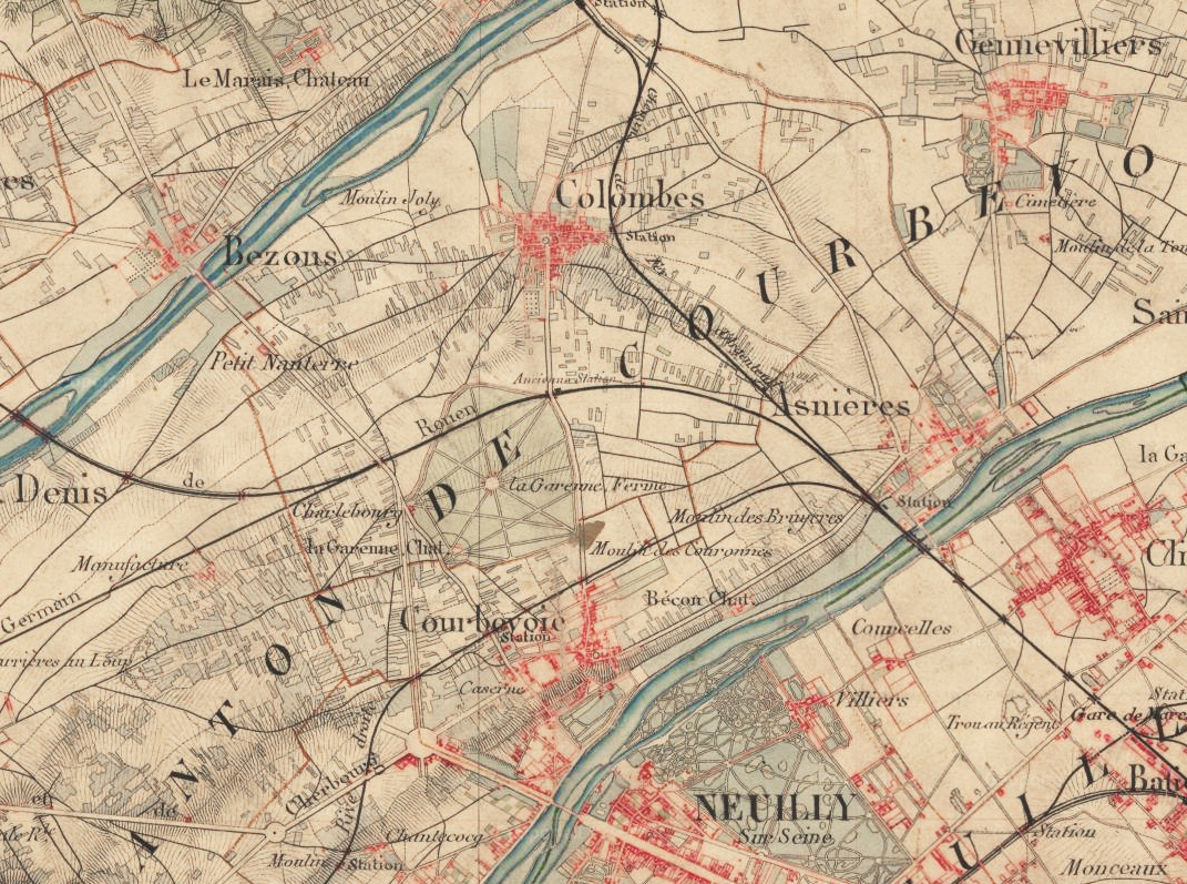 Carte d’état-major, début XIXe siècle