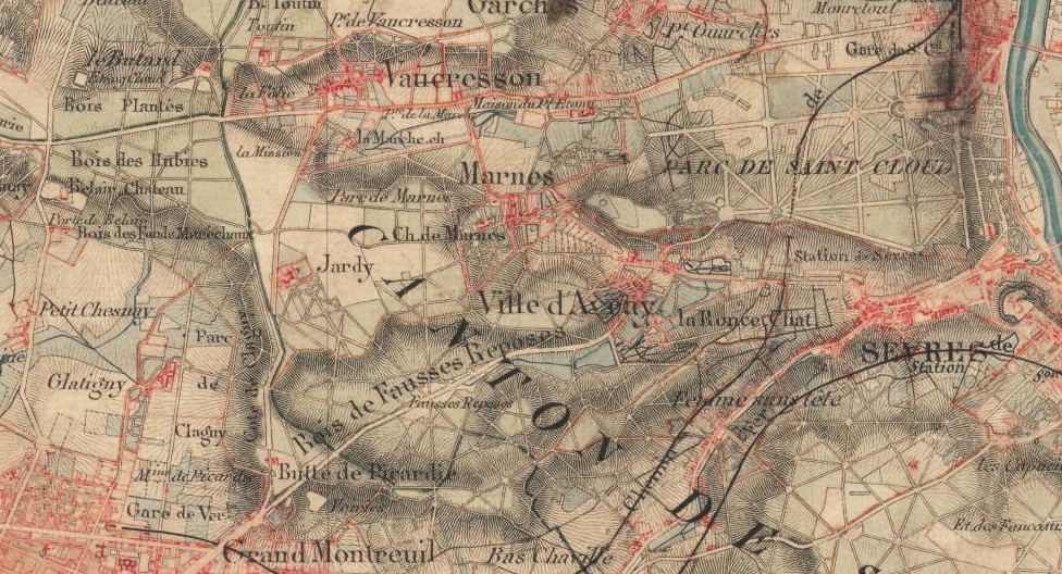 Carte d’état-major, début XIXe siècle