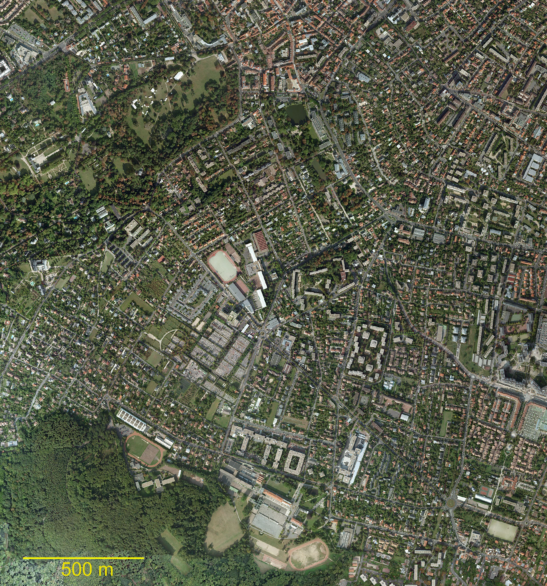 Le sud de Rueil-Malmaison aujourd’hui (même cadrage que la vue précédente)