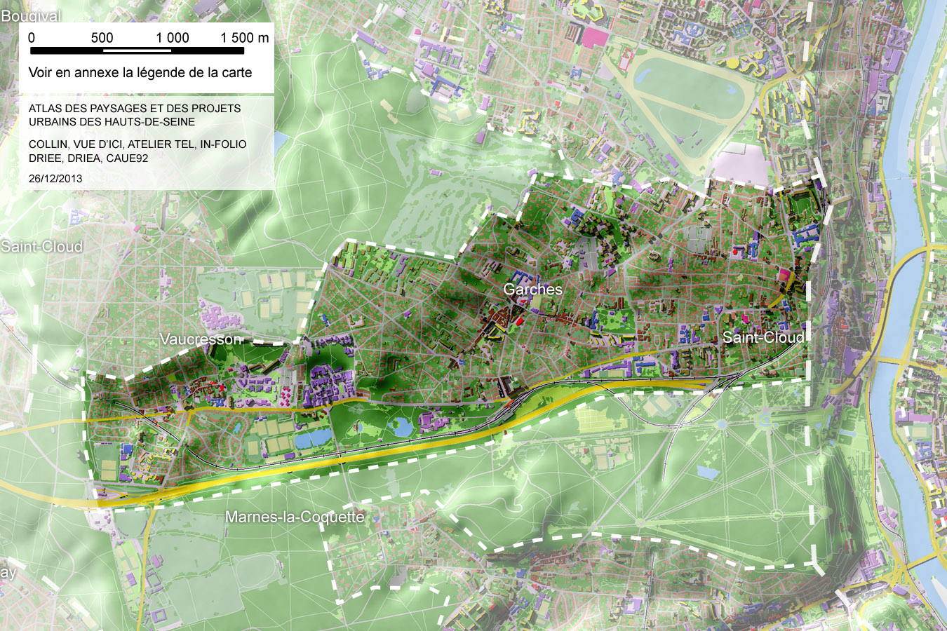 Carte de la sous-unité du Versant de Garches