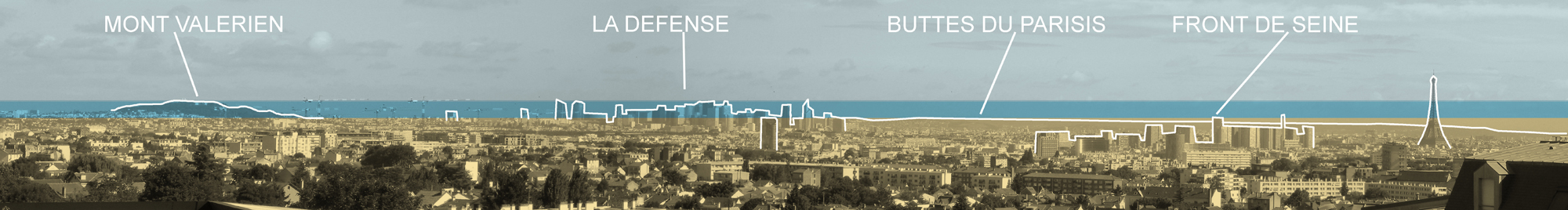 Analyse visuelle des horizons perçus depuis le point de vue de la passerelle de l’avenue de Verdun à Chatillon