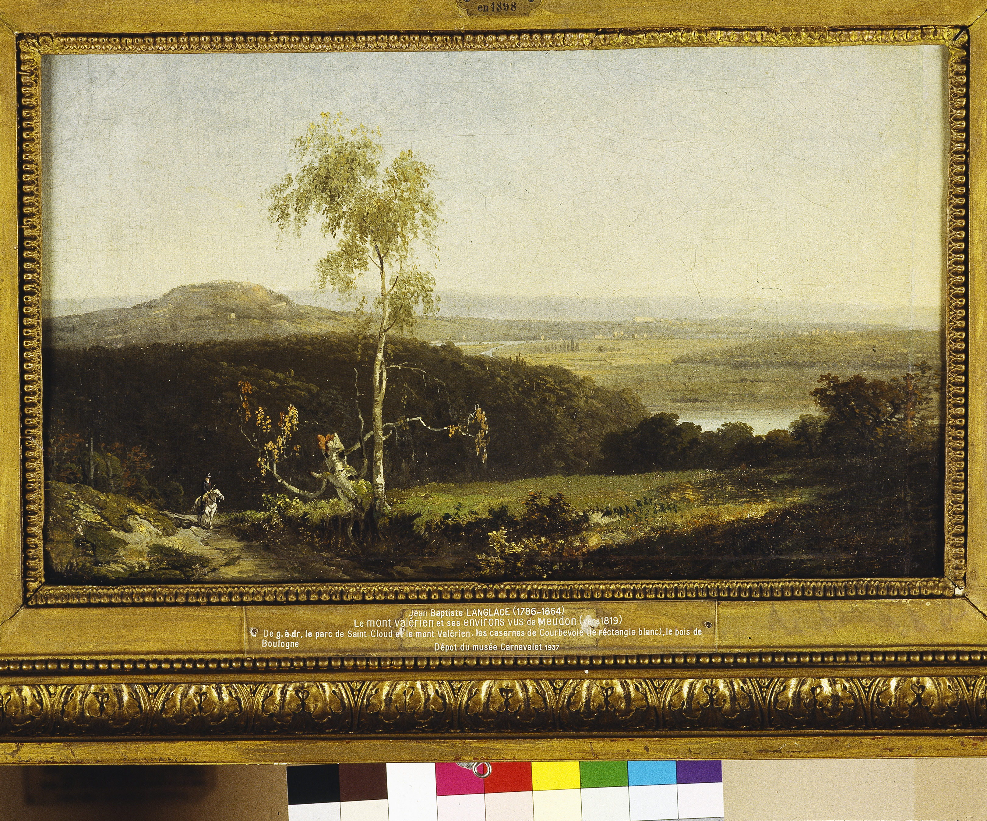 Jean-Baptiste-Gabriel Langlacé, Le Mont Valérien et les environs,1819. Vue prise des hauteurs de Meudon, Sceaux, Musée de l'Ile-de-France