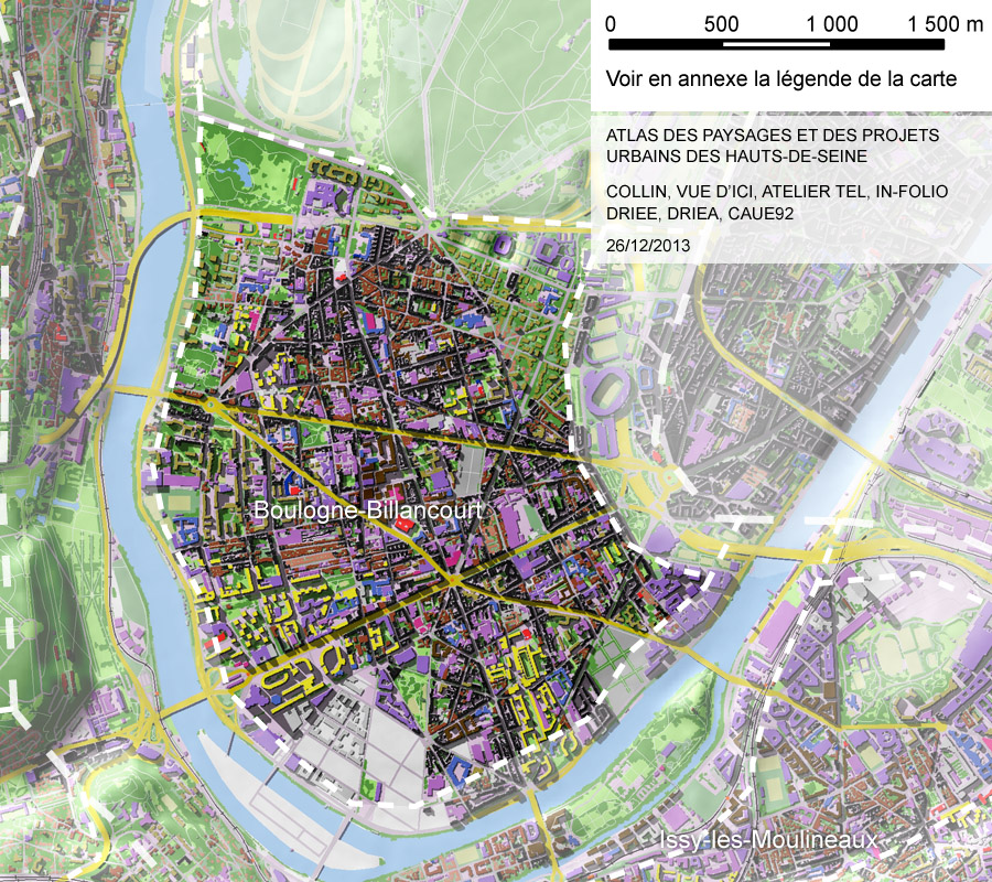 Carte de la sous-unité de la Plaine de Boulogne-Billancourt