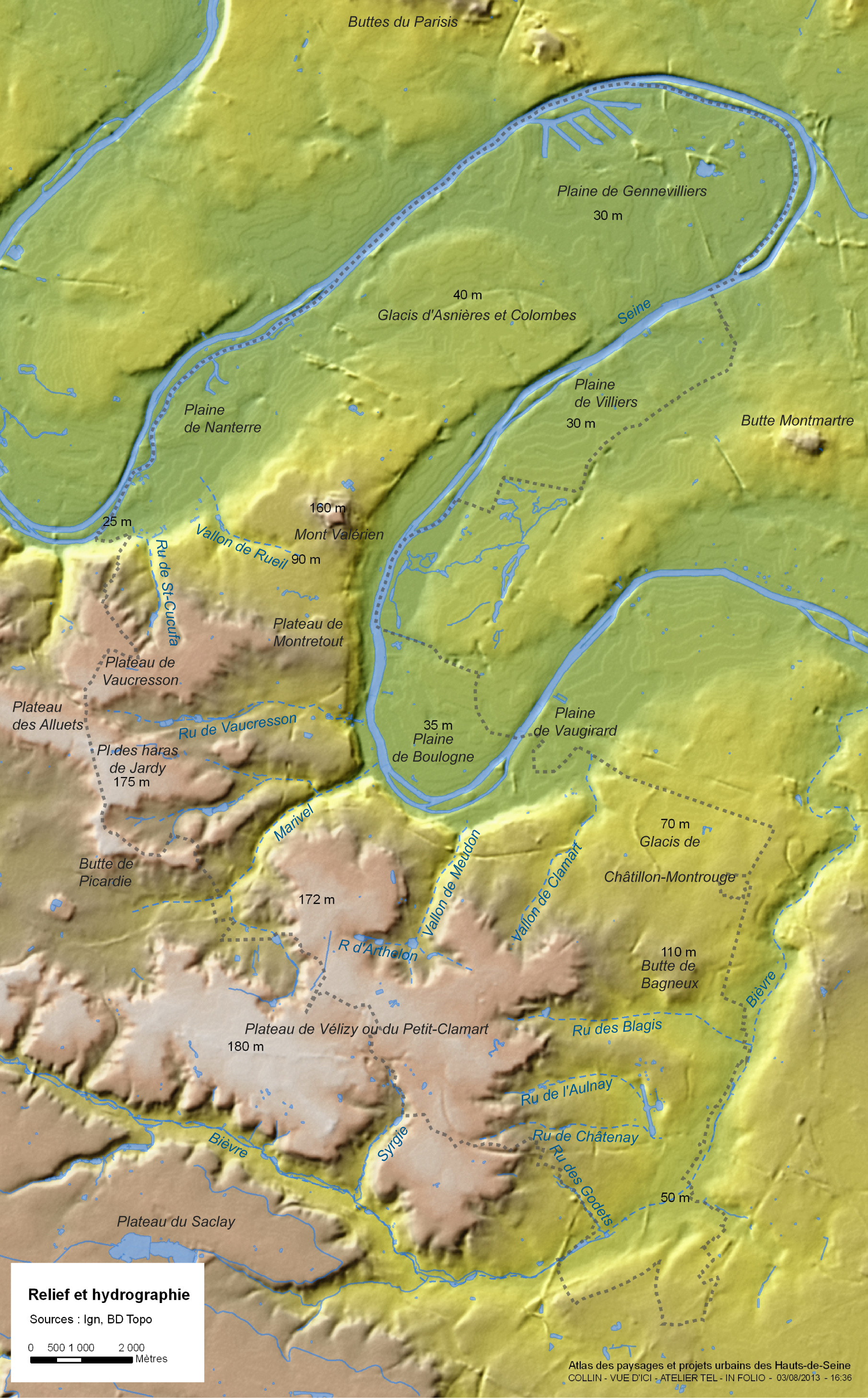 Carte du relief et de l’hydrographie