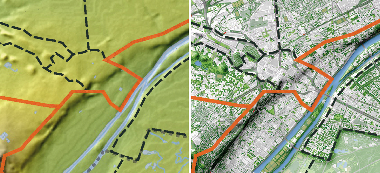Cartes du relief et de la végétation