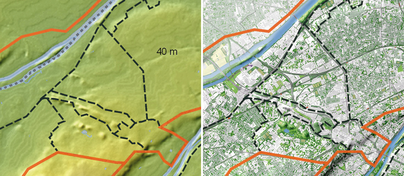 Cartes du relief et de la végétation