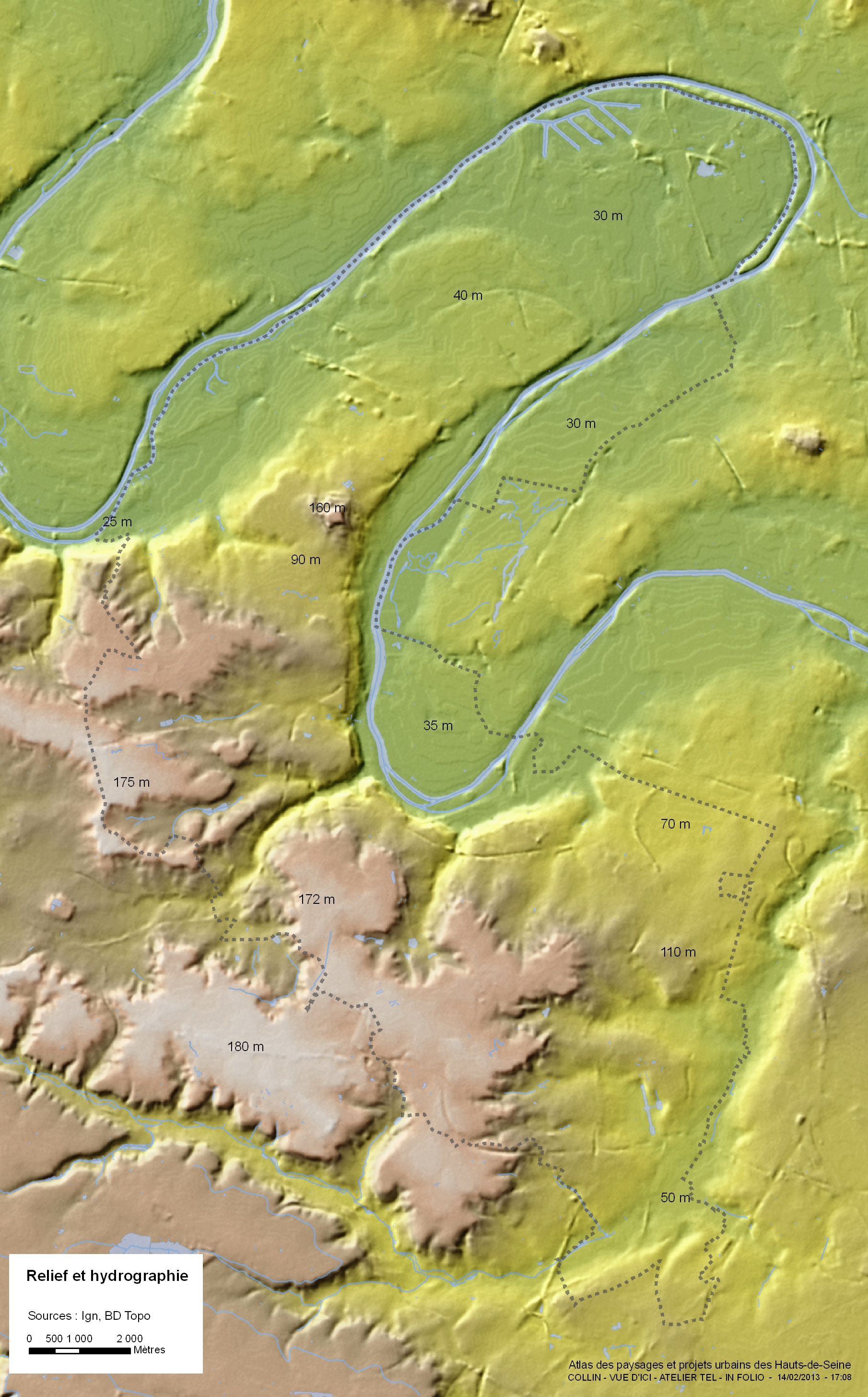 Carte des reliefs