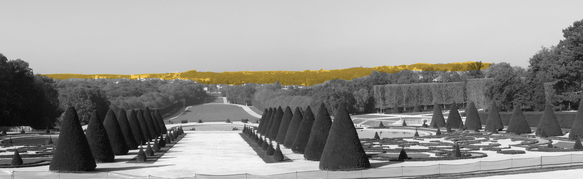 L’horizon boisé du rebord de la Vallée aux loups