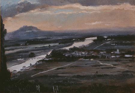 Antoine Chintreuil, La Seine et le Mont-Valérien, XIXe siècle. Coll. Musée de l’Ile-de-France