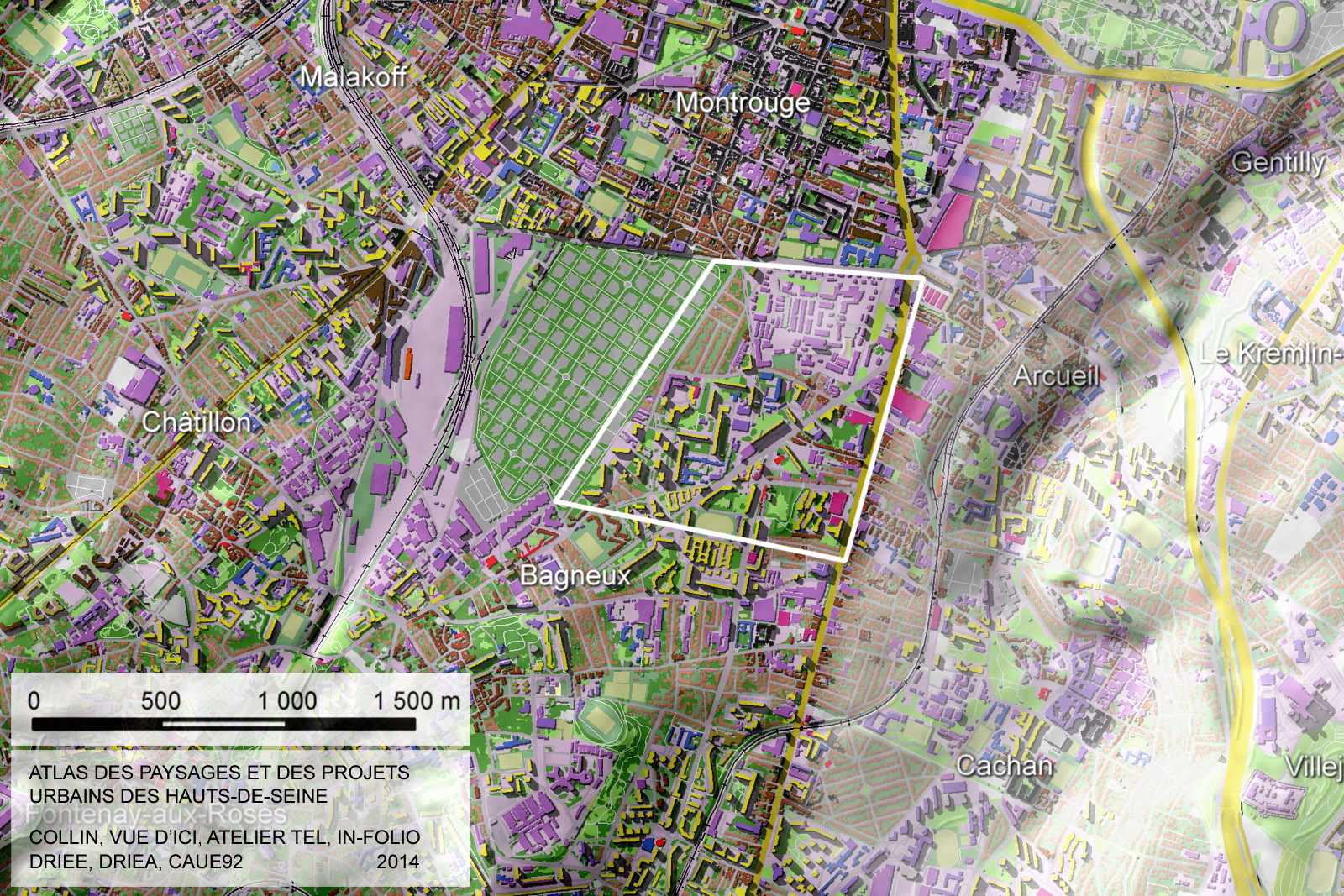 Carte de localisation du projet de renouvellement urbain et social du quartier Nord de Bagneux