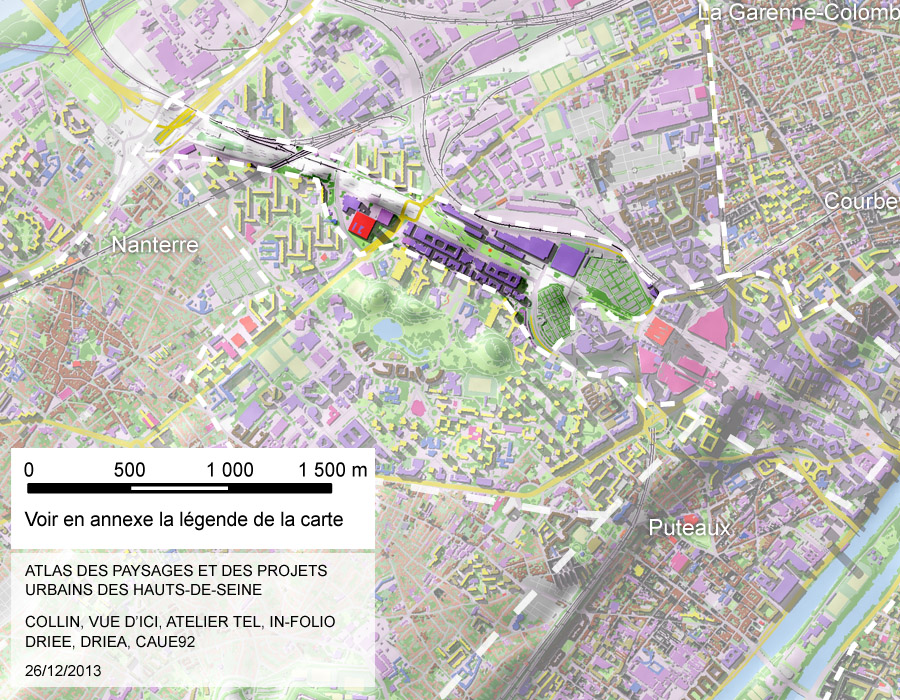 Carte de la sous-unité des Terrasses de Nanterre