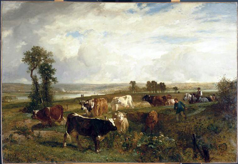Constant Troyon (1810-1865), vue prise des hauteurs de Suresnes, 1859, Paris, musée du Louvre