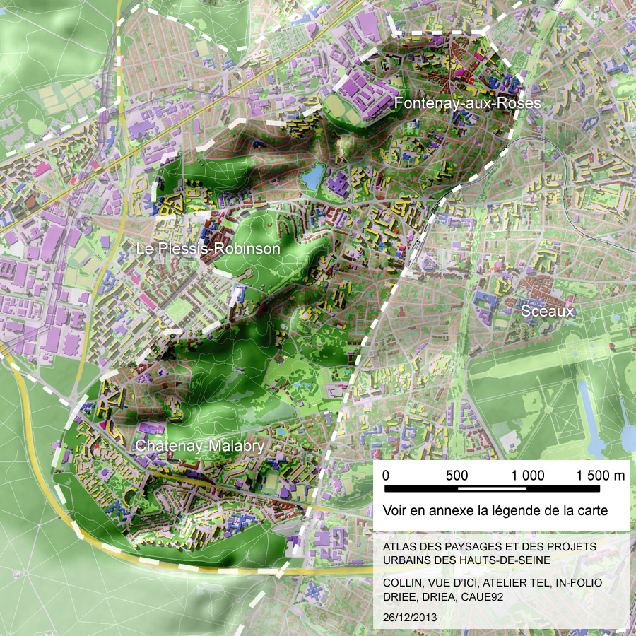 Carte de la sous-unité des Rebords de la Vallée aux Loups