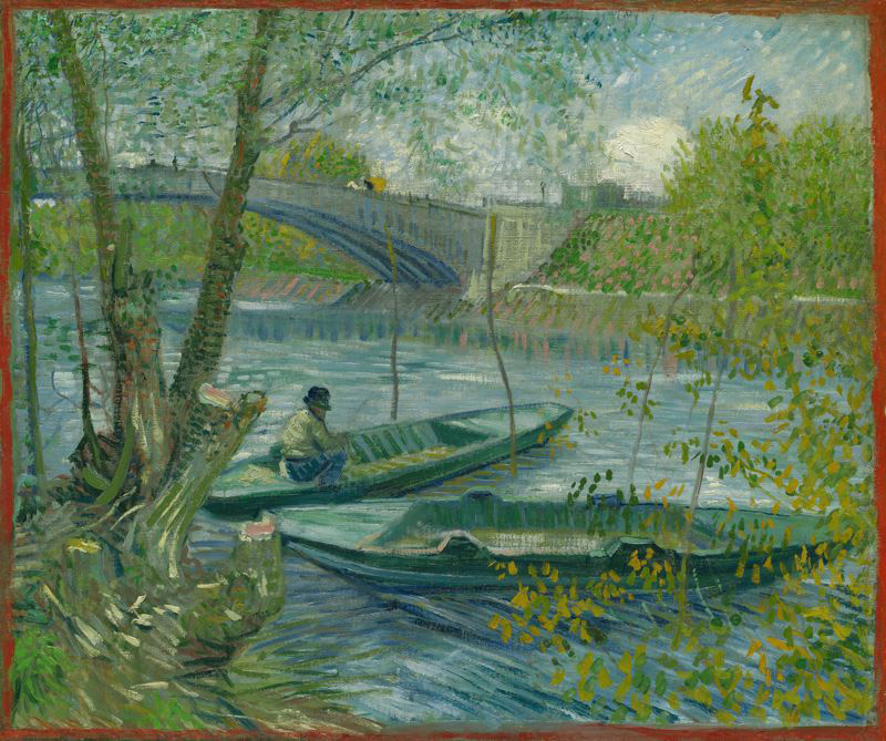 Vincent Van Gogh (1853-1890). Pêche au printemps au pont de Clichy, 1887, Chicago, Art Institute