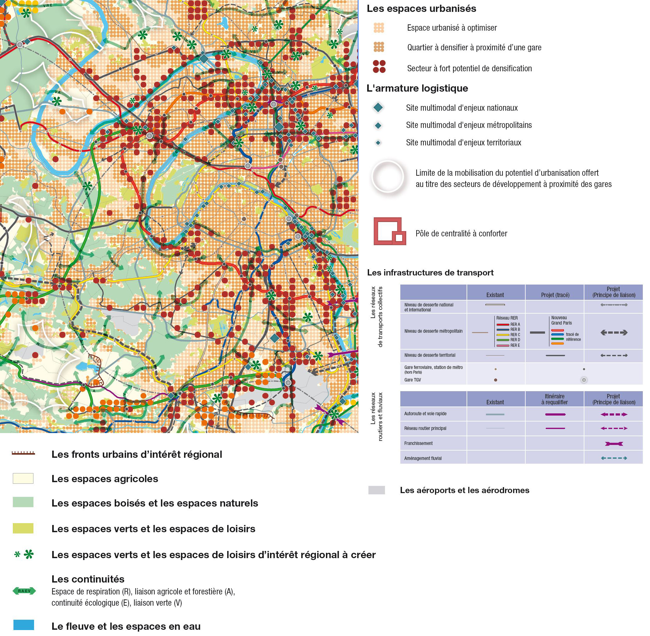 Carte : extrait du SDRIF