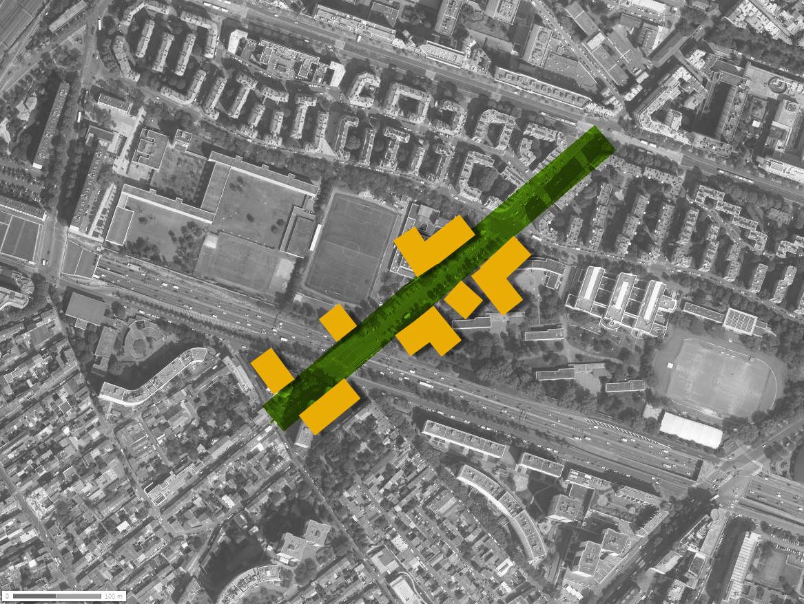Une hypothèse de travail : une « agrafe urbaine », avenue Victor Hugo à Malakoff, avenue Georges Lafenetre entre le périphérique et les Maréchaux, puis rue Didot à Paris.