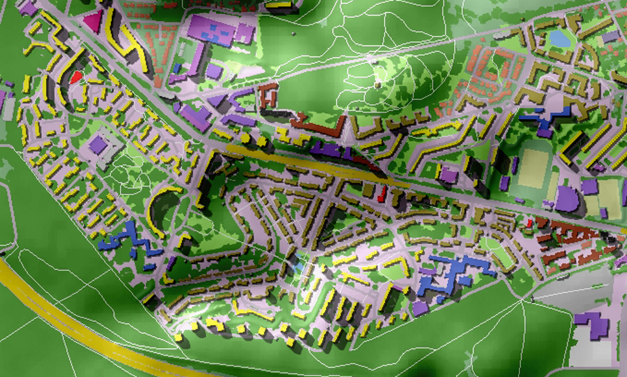 Extrait de la carte de l'atlas des paysages sur la cité-jardin