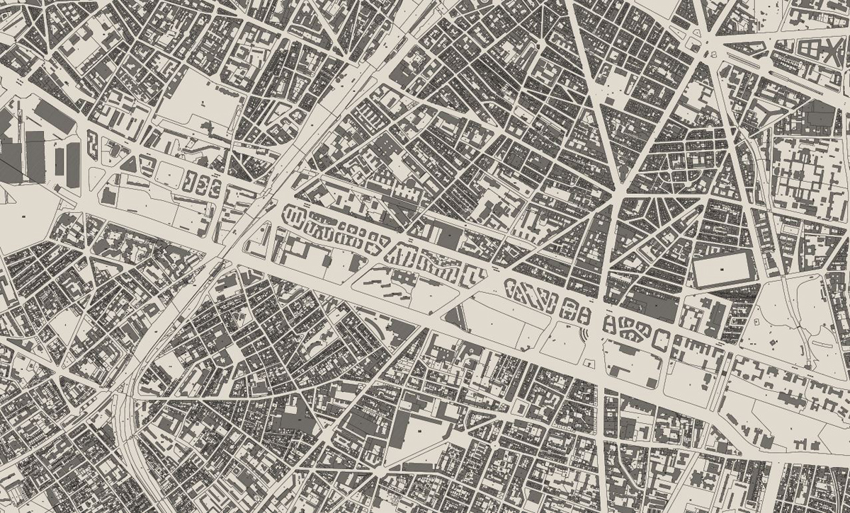 Paris, Vanves, Malakoff, Montrouge, Gentilly, entre la Porte de Versailles et la porte de Gentilly, extrait du cadastre