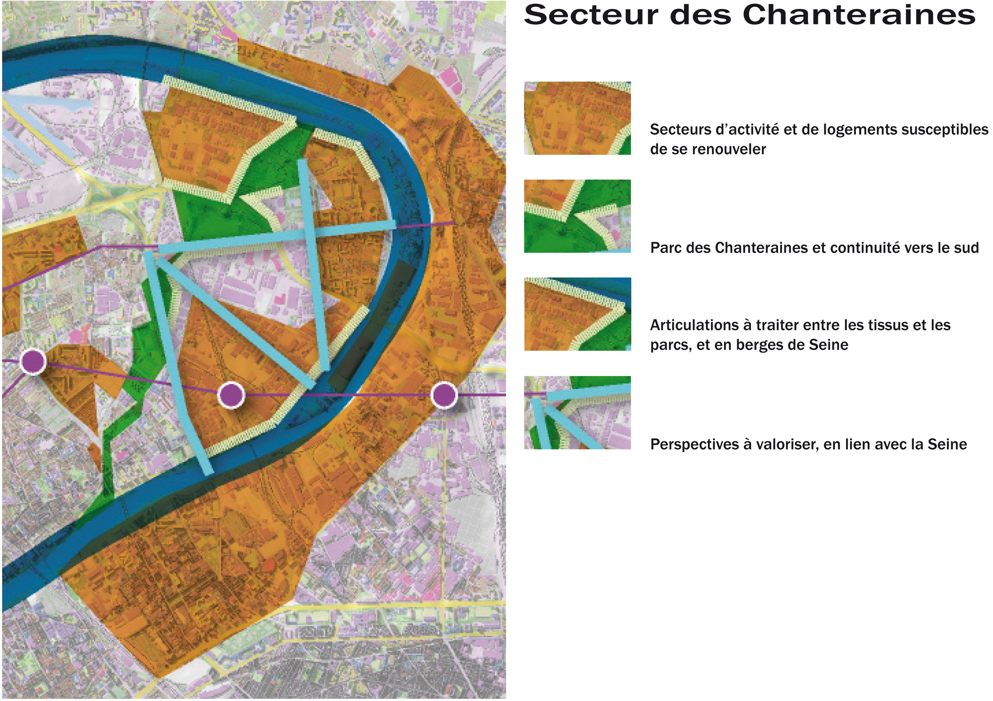 Le secteur des Chanteraines