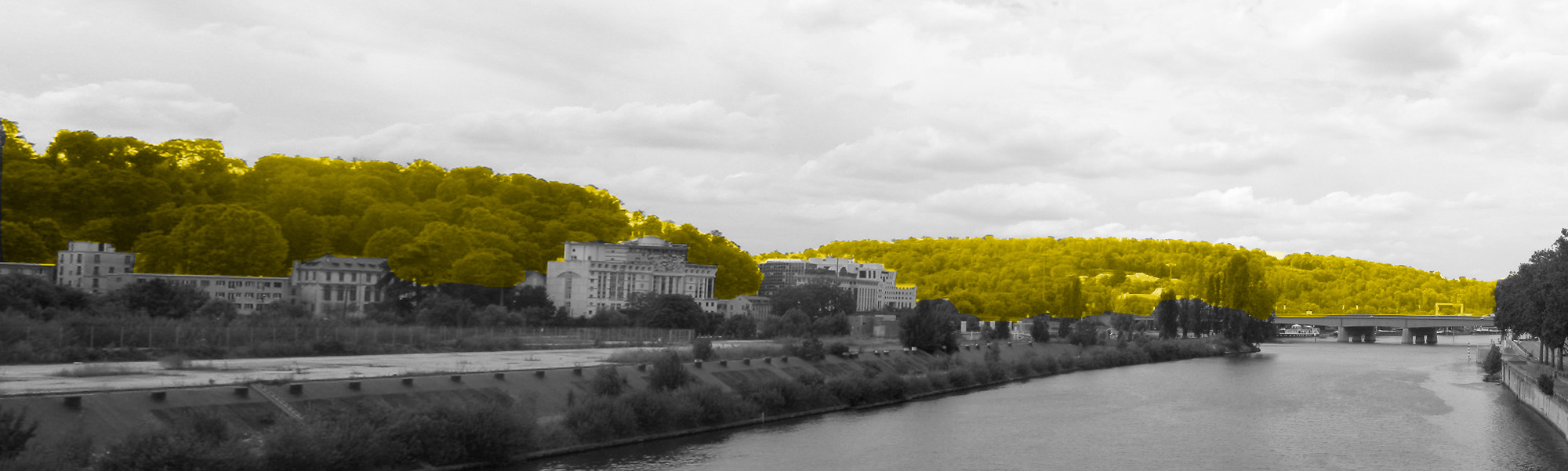 L’horizon boisé de Brimborion et Saint-Cloud, depuis Boulogne-Billancourt