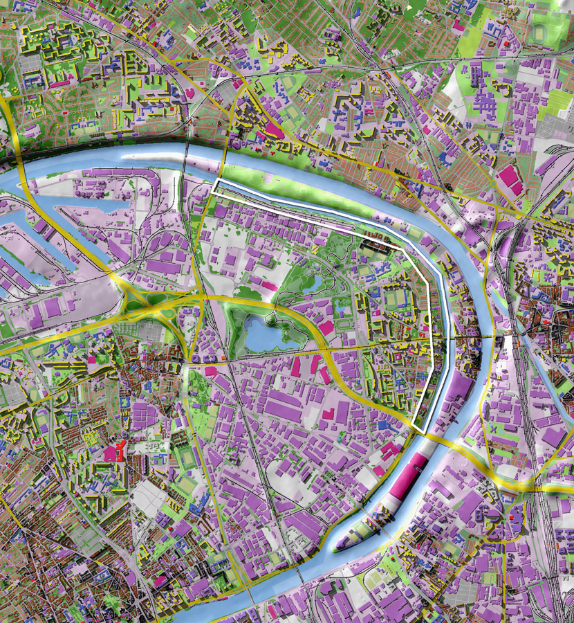 Carte de localisation des berges à Villeneuve-la-Garenne